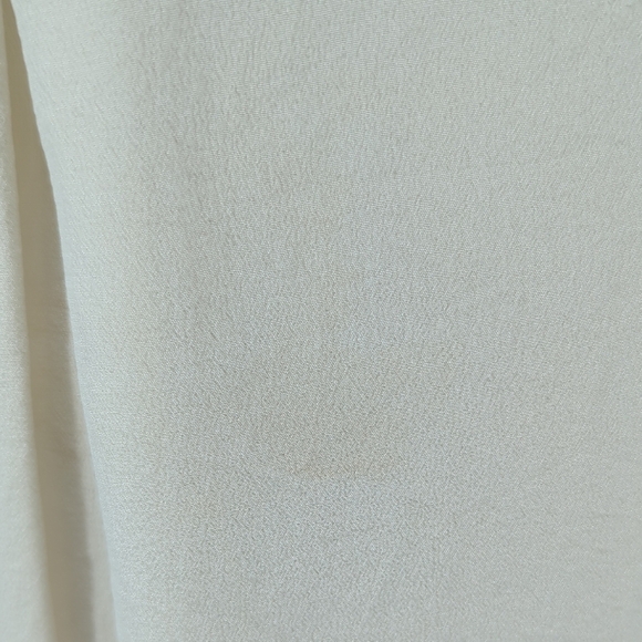 Trouve Silk V Neck Blouse White XS Business casual preppy classic office basic - Picture 6 of 6